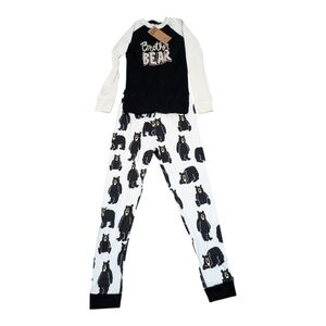 Lazy One Brother Bear Pajama Set Boys Size 8 New with Tags